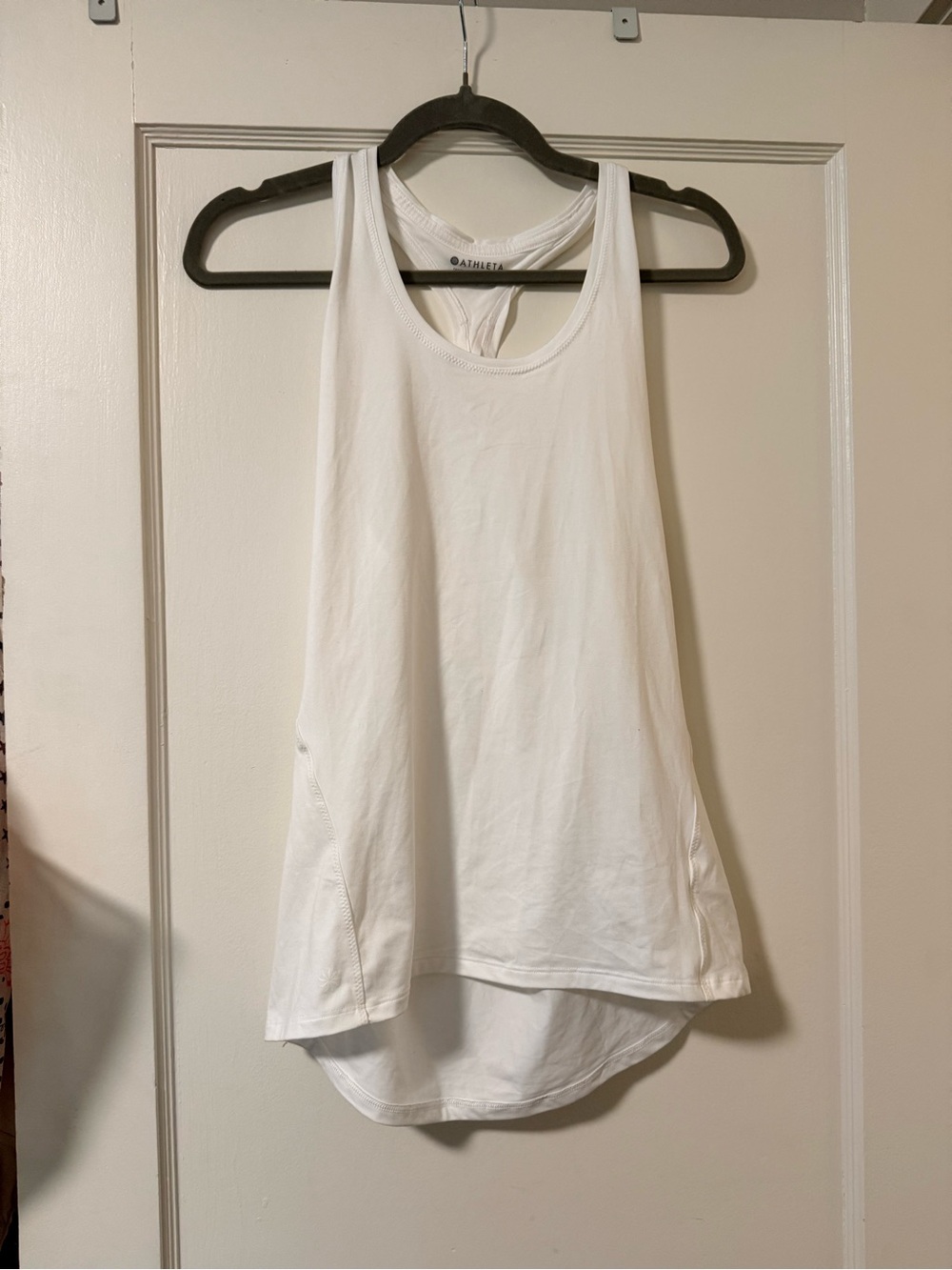 Athleta White Racerback Performance Tank — Flow A-Line Active Top